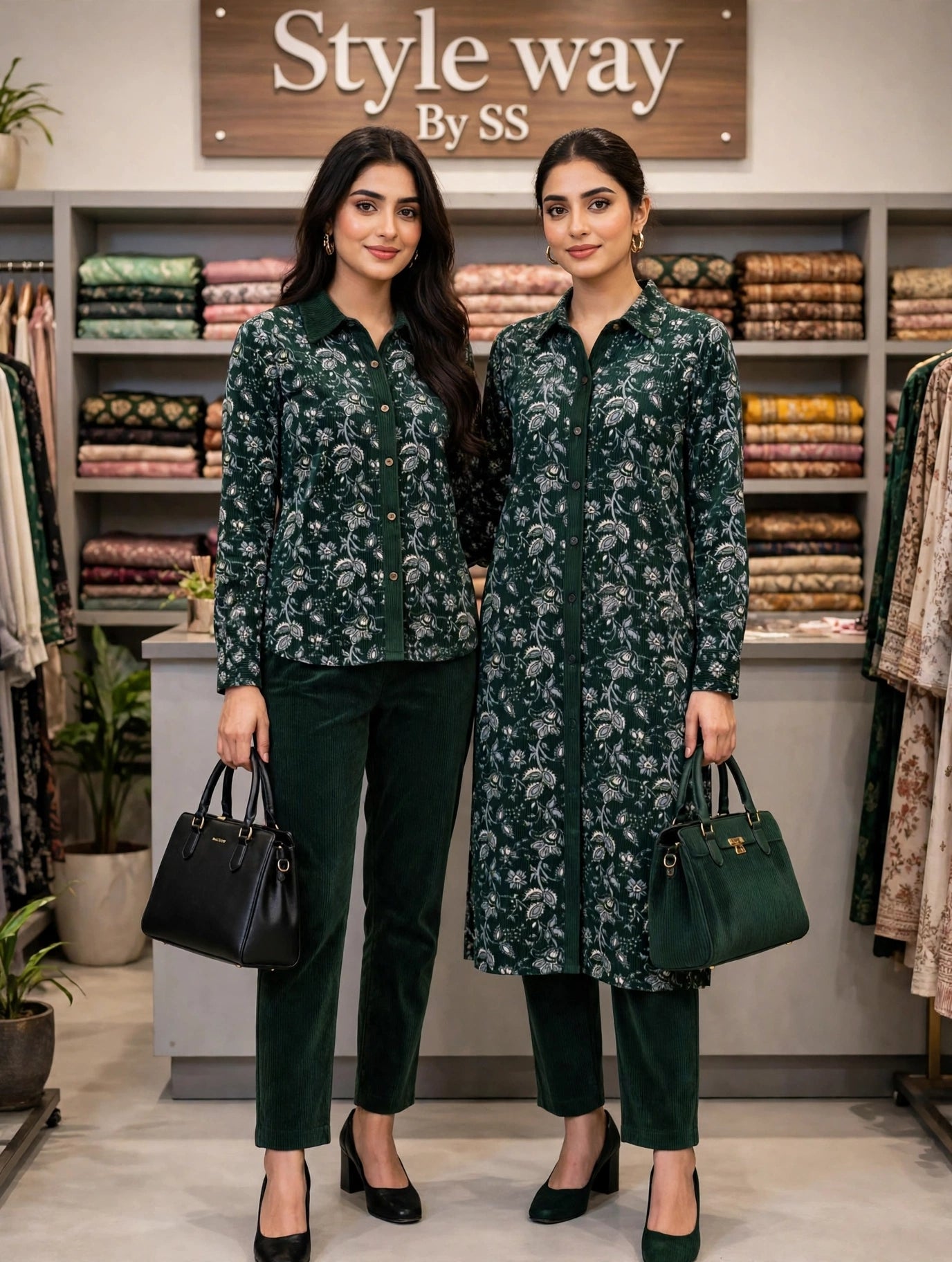 Green Beautiful breeze type Print