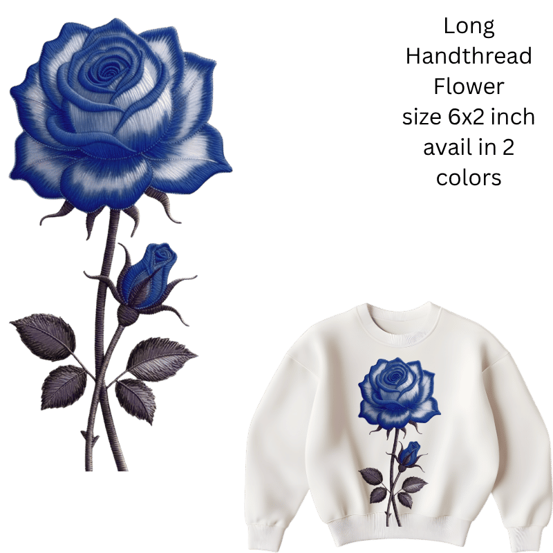 Blue Long thread effect Rose