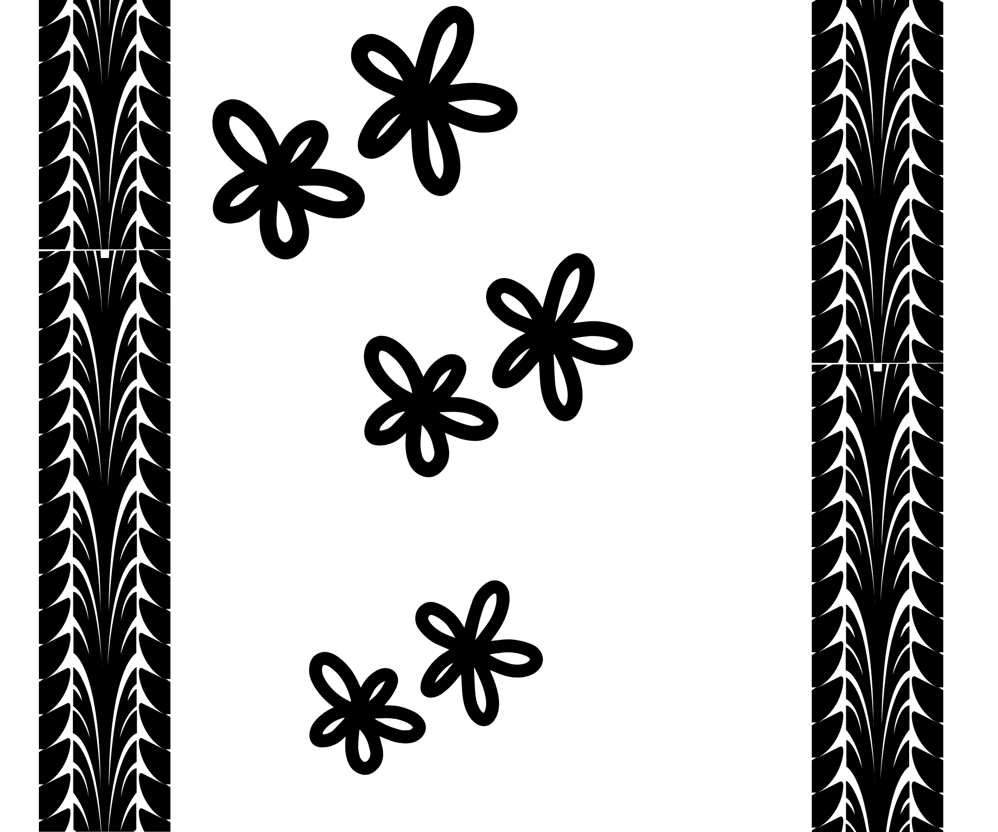Black Border With flower