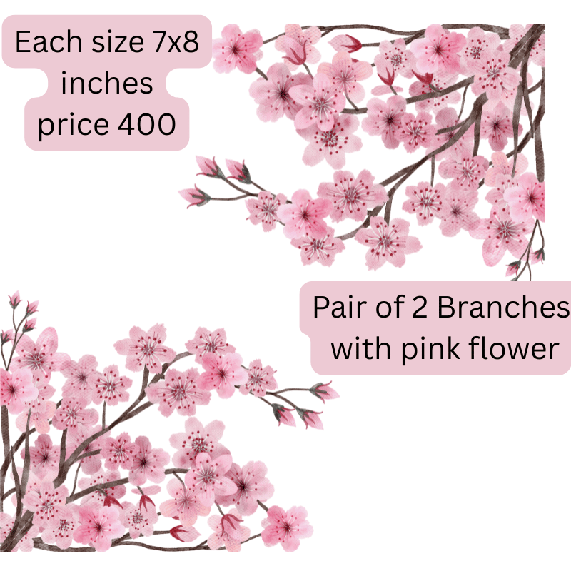Pink Branches Pair