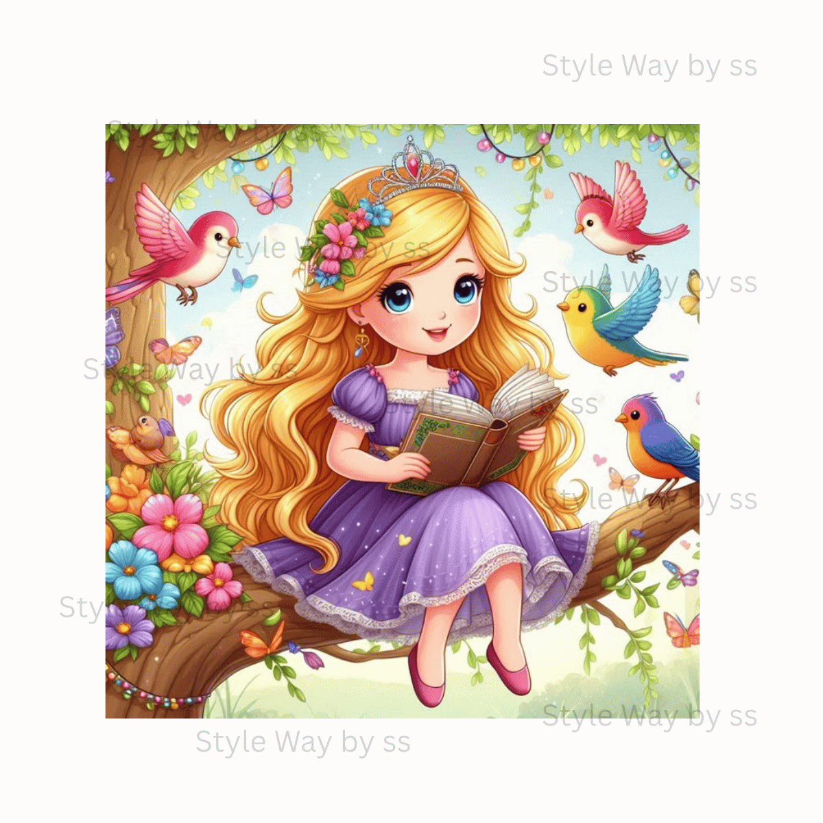 Doll reading book
