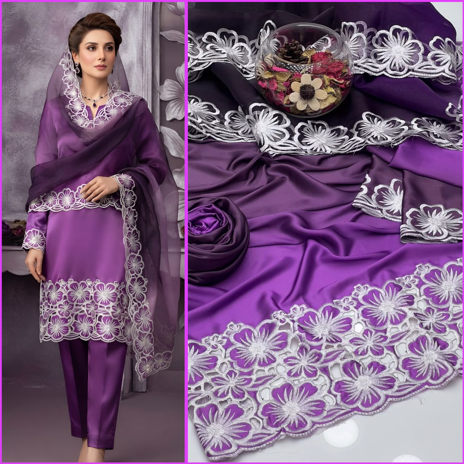 CutWork Silk Trending Design