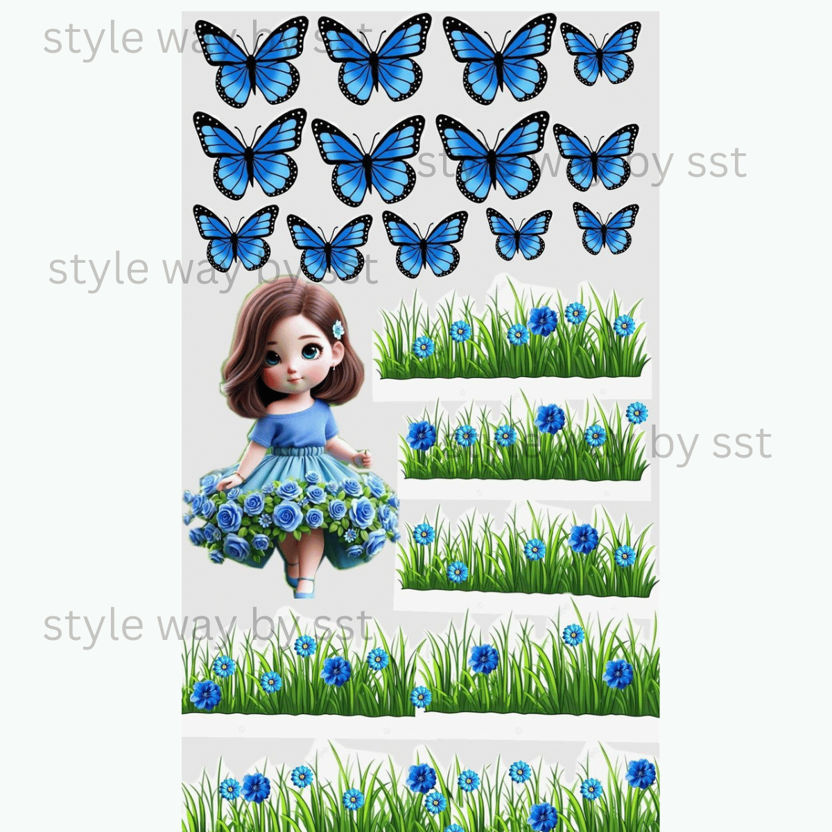 Blue Doll Set