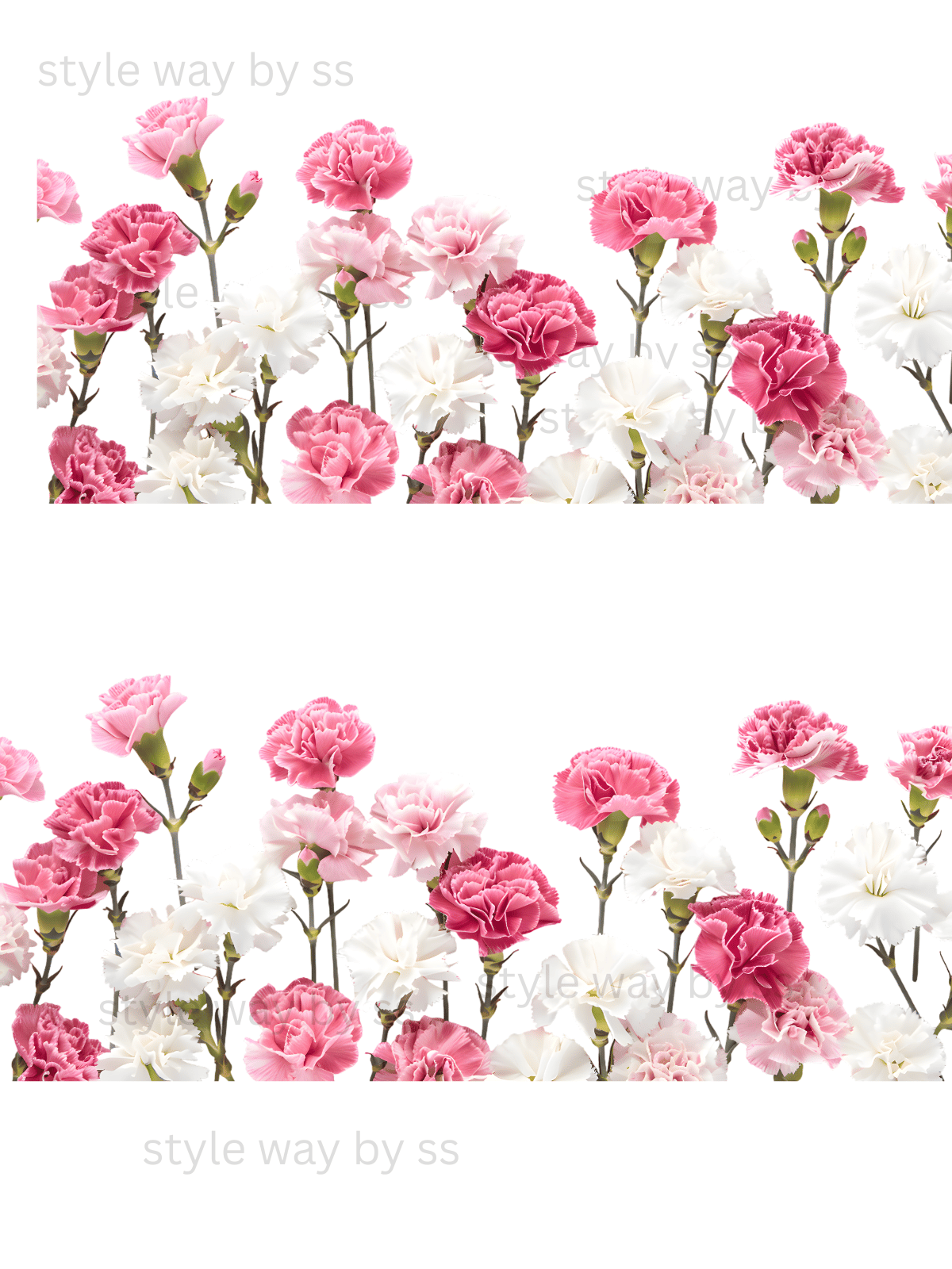Pink White Border