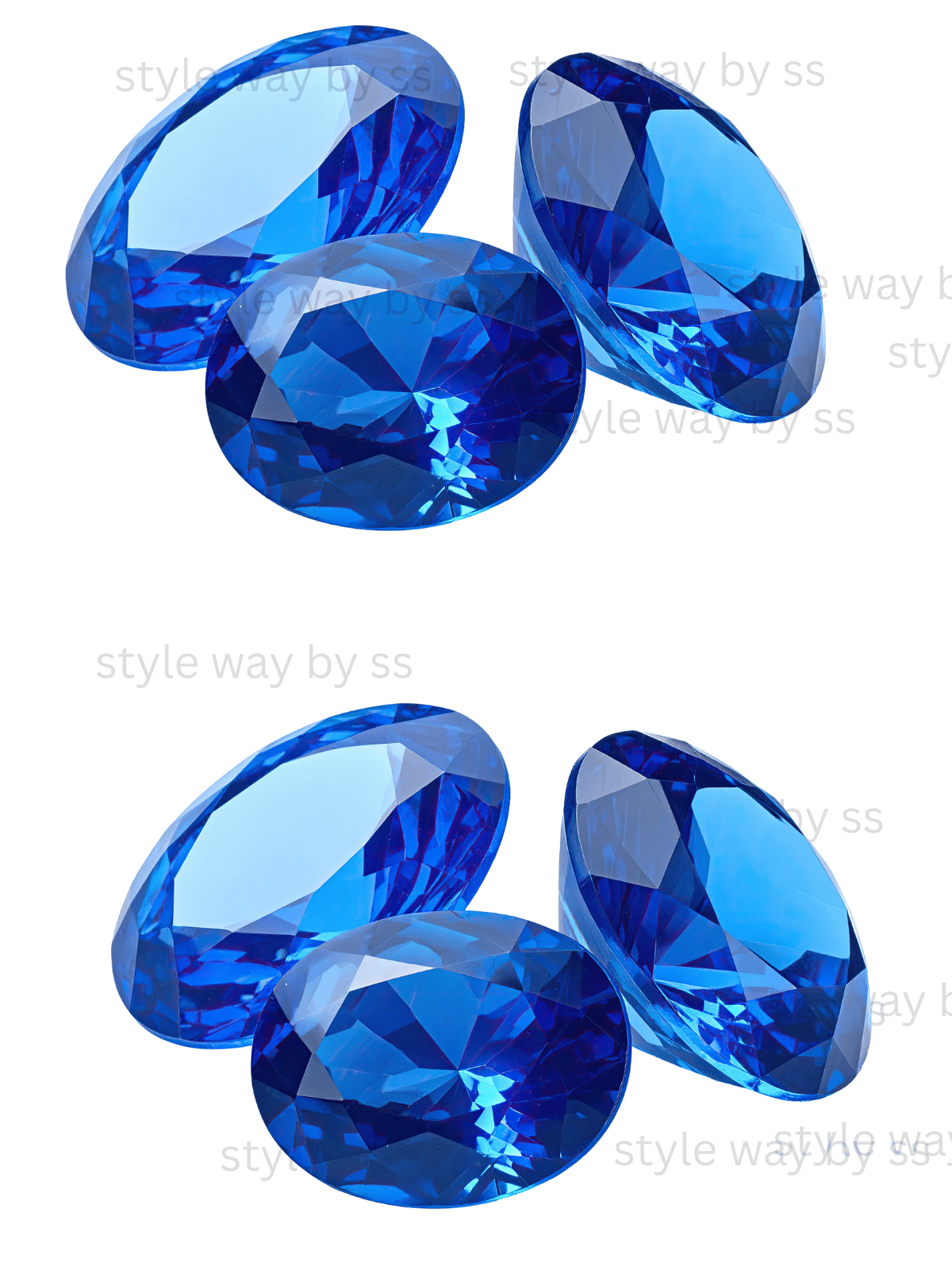 Blue diamond cut pair