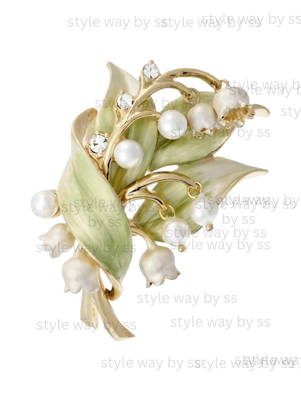 Leaf Pearl Broch