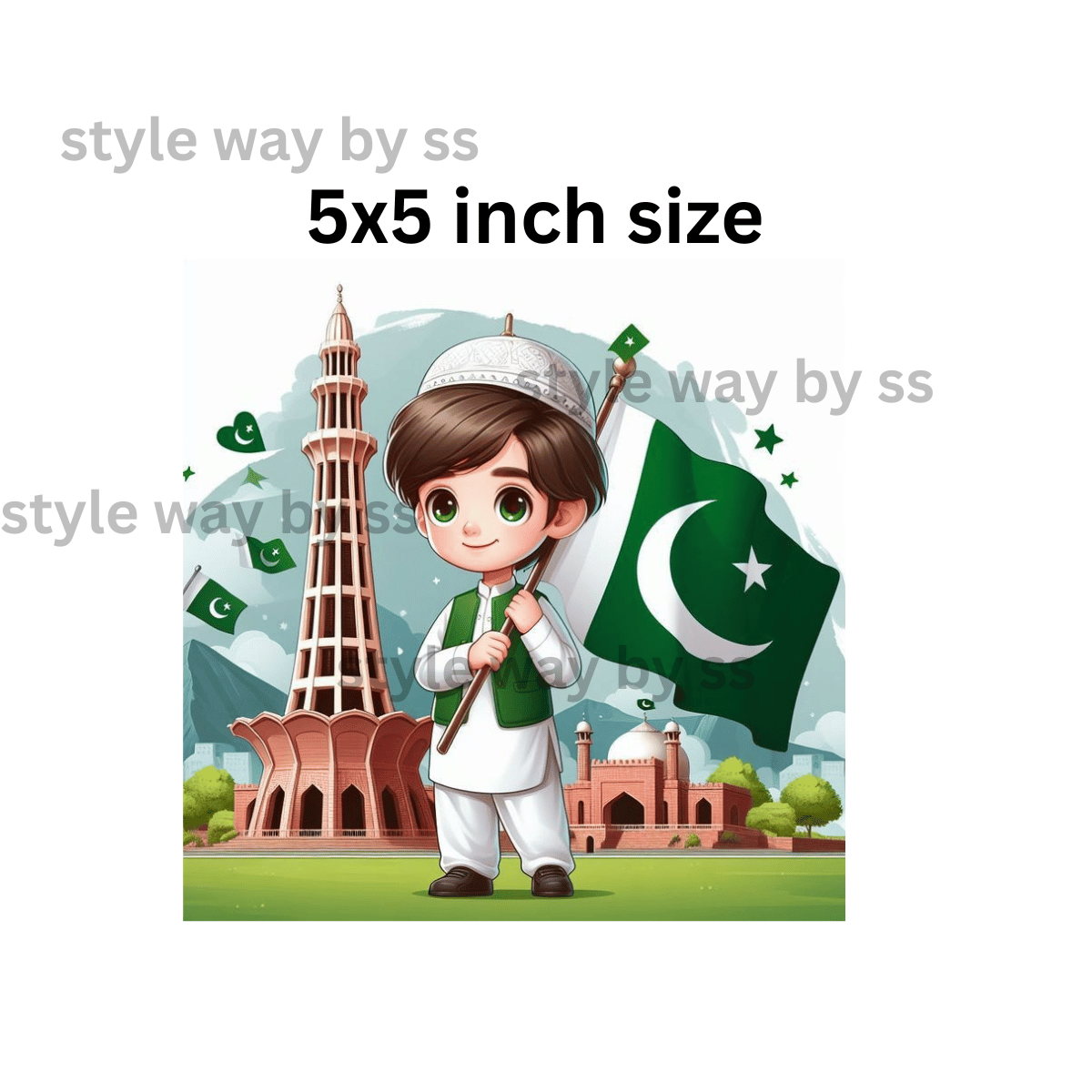 Boy with Minar e Pakistan